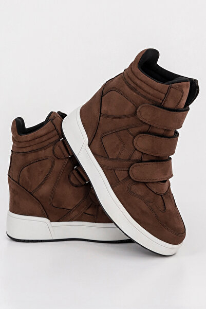 Mamito Ayakkabı Izabella Velcro Internal Hidden Heel Half Boots