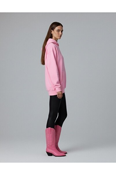 LORVEX طقم سويت شيرت نسائي أسود عالي الخصر يبرز انحناءات الجسم - قصة فضفاضة