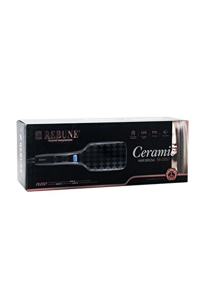 rebune Ceramic Hair Straightening and Styling Brush RE-2057