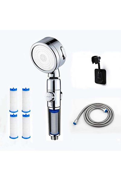 Generic Filtered Shower Head with Adjustable Holder 1.5m Pipe and PP Filter C...