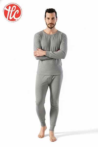 LÜXDRM Lüx Drm 1136 Men's 100% Cotton Fleece-Lined Warm Interlock Underwear Bottom and Top Set