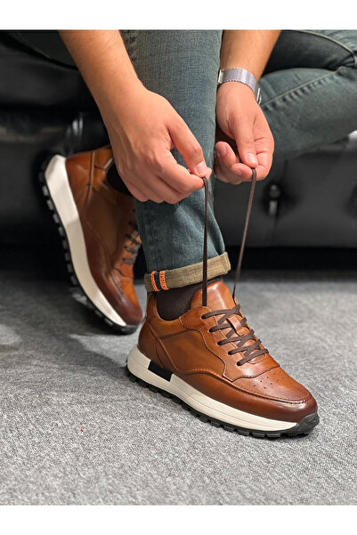 Avni Ceylan Men's Casual Leather Sneaker Orthopedic Imported Sole