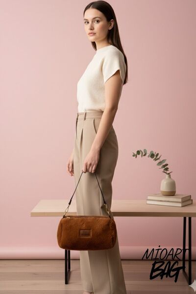 MioArt Women's Plush Hand And Shoulder Bag