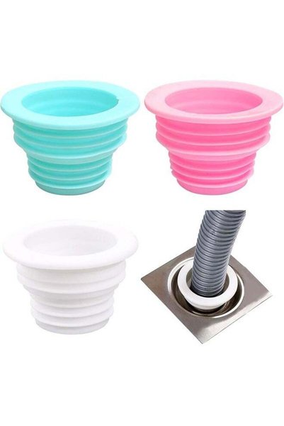 Generic 3Pcs Drain Pipe Sewer Seal Rings Deodorant Silicone Ring for Bathroom...