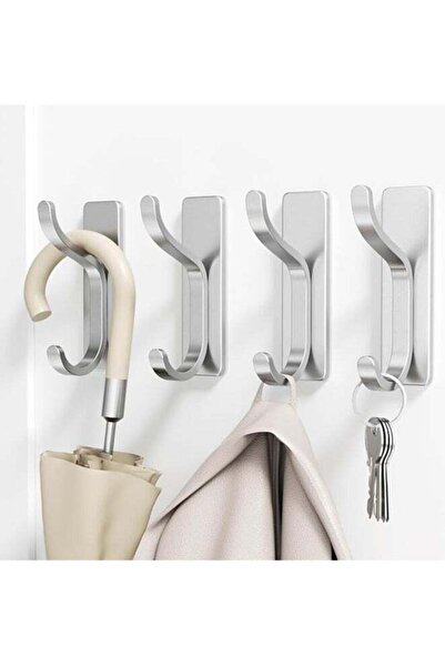 Generic Self Adhesive Wall Hooks for Hanging: Modern Silver Hooks Hold 13 LB,...