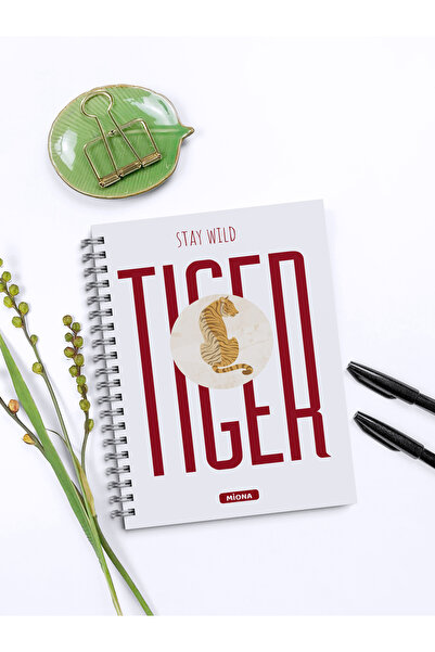 Miona A5 Spiral School Notebook 120 Pages Set of 2 2 Striped Notebooks, Notebook