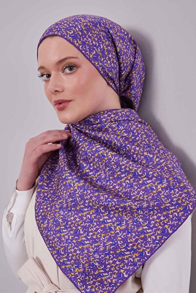 Levidor Лилав копринен шал от кепър 45