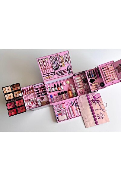 Moda Beauty بوكس مكياج متكامل 5 طبقات - يحتوي على 140 قطعة.
