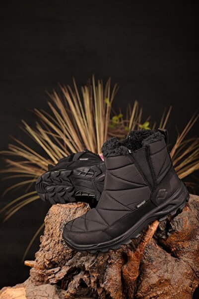 Scooter Women's Winter Waterproof Anti-Slip Snow And Rain Boots Sole Light Comfortable Black Style Outdoor Sports Boots