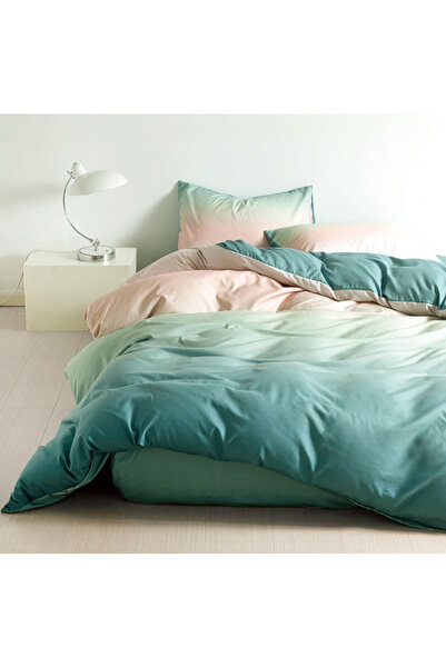 FIONNA.RO Satin Cotton Bed Linen 1 Person - Turquoise Gradient
