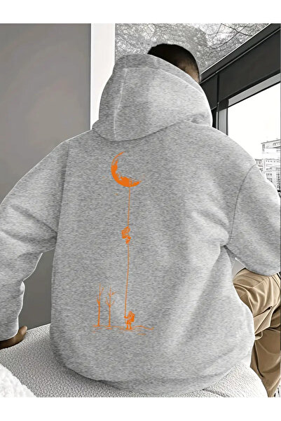 ibibik moda Astronaut Moon Climbing cu imprimeu cu glugă Sweat