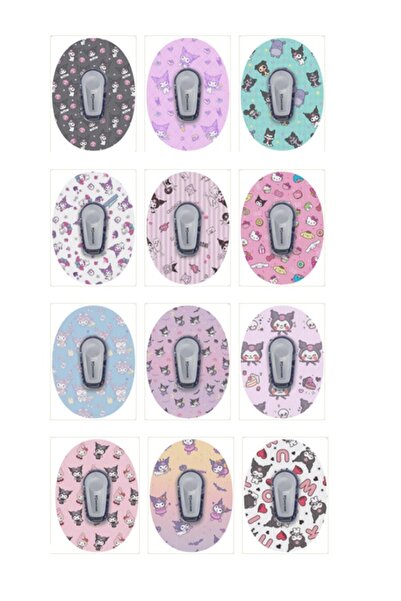 Genel Markalar Dexcom G6 Sensör Koruyucu Bant 12'li Paket / Kitty Kuromi