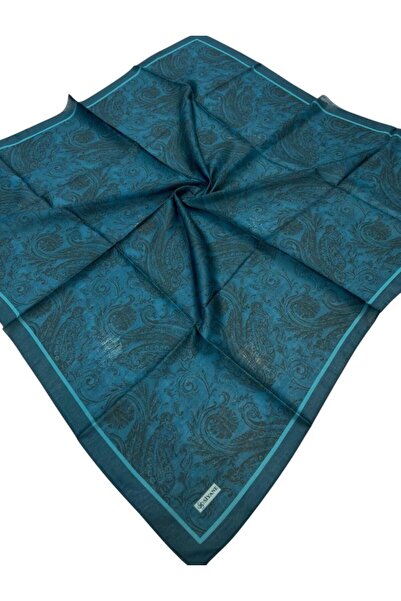 Siyane Μαλακό κασκόλ με έθνικ σχέδιο σε σκούρο τιρκουάζ