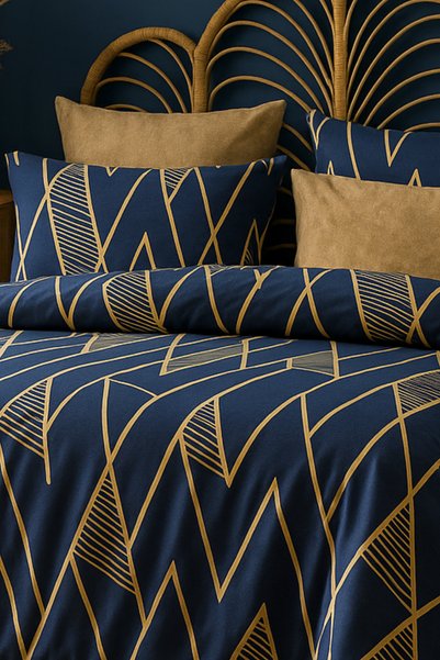 XVA Cotton Double Patterned Duvet Cover Set