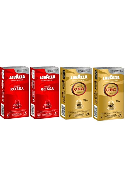 LavAzza كبسولات ألومنيوم متوافقة مع نسبريسو، 4 عبوات، تشمل 55 جرام من قهوة كو...