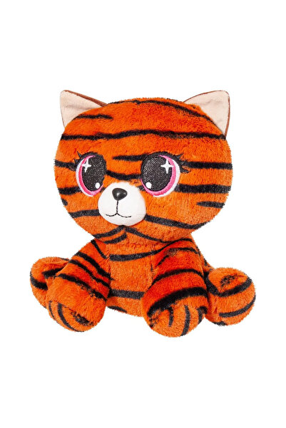 STIP Плюшена котка с тигров принт 25 см