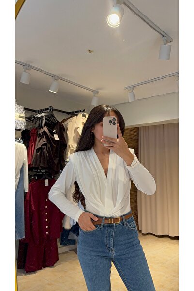 HAVİ OFFİCİAL Kadın Vatkalı Bluz | Bodysuit|Çıtçıtlı