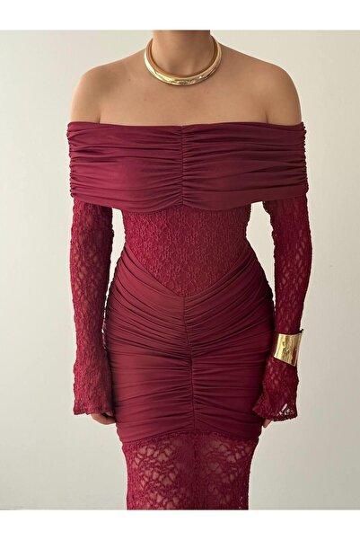 Julidress Strapless Neckline Paneled Maxi Long Length Premium Design Lace Dress