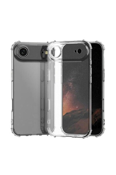 Caseji iPhone 17 Air Compatible Transparent Phone Case with Slightly Protruding Edges, Shock-Absorbing Corner Protection
