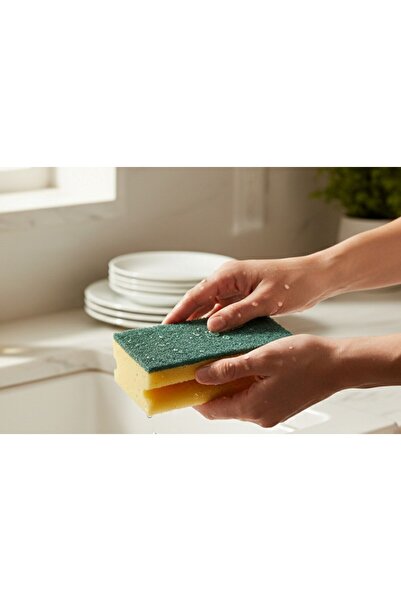 Technow Jumbo Large Size Vip Quality 14 X 7 cm Corrugated Dish Sponge 5 Pieces