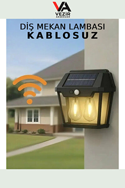 Gold Orion Solar 2'li LED Aplik | Hareket Sensörlü, 3 Modlu, Güneş Enerjili Bahçe – Garaj – Duvar Lambası