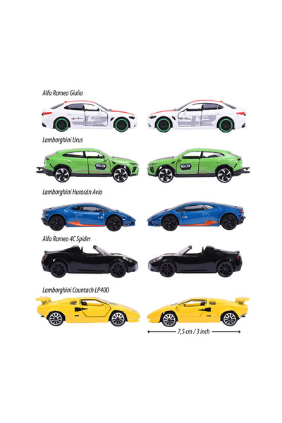 Majorette Σετ 5 μεταλλικών αυτοκινήτων Majorette - Dream cars Italy