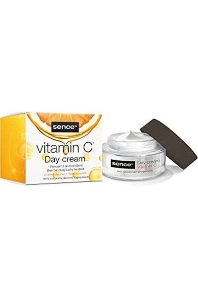 SENCE Cremă de Zi cu Vitamina C 50 ml – Antioxidant Puternic, Luminează și Hidratează Tenul