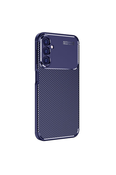 zore Galaxy A34 Case Ata Black Silicone Cover - Navy Blue