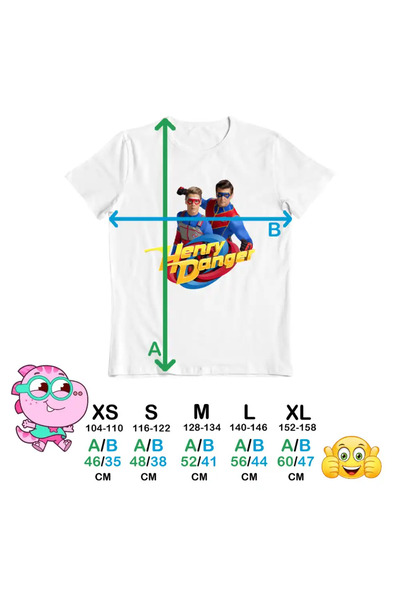 OEM Henry Danger Super Powers Kids Girls T-Shirt