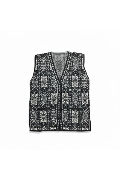 EREN STYLE Knitted Mimosa Authentic Patterned Vest