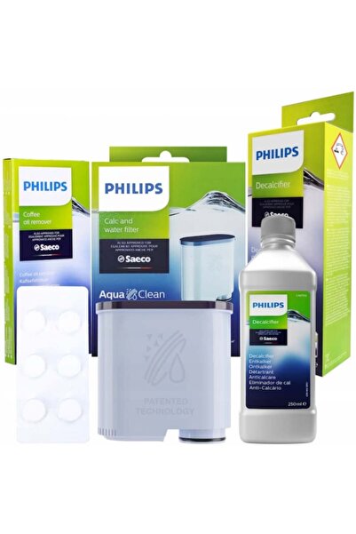 Philips Kit de întreținere din 3 piese: filtru de apă, decalcifiant și tablet...