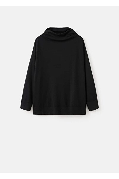 MANGO Woman Pulover Perkins cu guler tip cordon