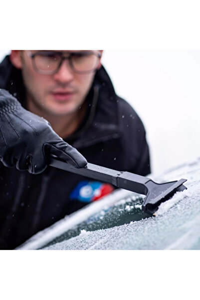 Other Murska 580L Glass Ice Scraper with Long Handle and Brass Blade as a Gift