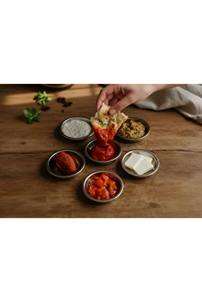 EMPA A V M 6Pcs Stainless Steel Sauce Garnish Appetizer Breakfast Tiny Serving Dish