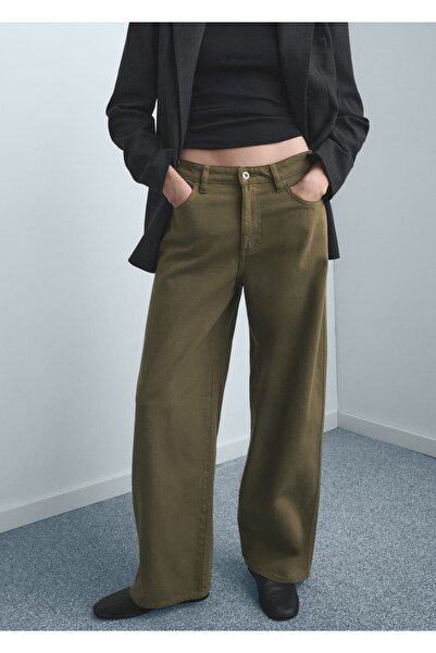 MANGO Woman Düşük bel balon jean pantolon