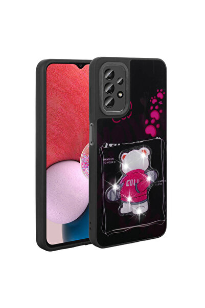 zore Galaxy A23 Case Shining Embossed Iconic Figure Nxxa Amas Silicone Cover - White