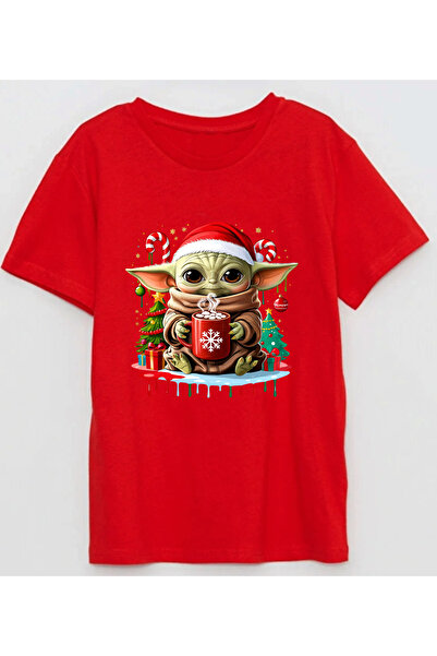 Efendioğlu Design sevimli Noel Bebek Yoda baskılı yeni yıl yılbaşı için pamuk...