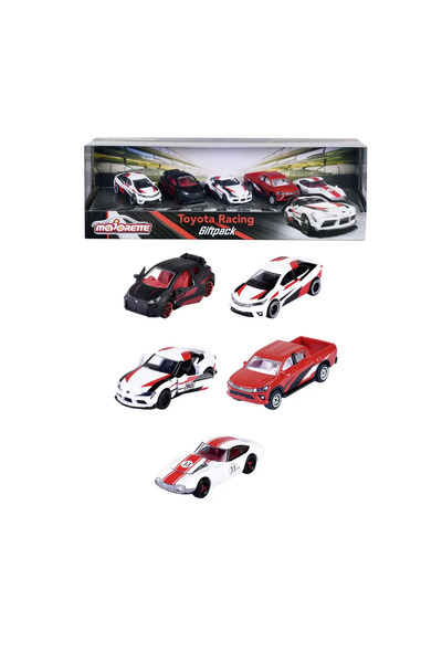 Majorette Σετ 5 Αυτοκινήτων Toyota (Πολύχρωμα)