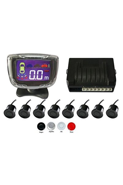 Aftermarket Front and Rear Parking Sensors with 8 Sensors and LCD Display S500-8