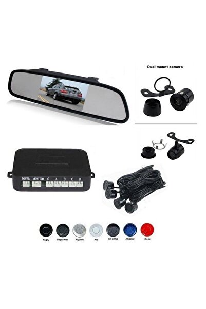 Aftermarket Senzori de parcare cu cameră video și ecran LCD oglindă de 4,3" S604