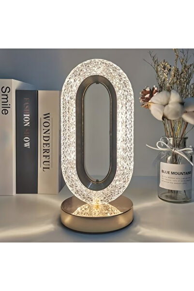 Zet Acrylic Crystal Lamp – Touch Control, 3 Colors, USB Rechargeable, Modern Premium Design +CADOU