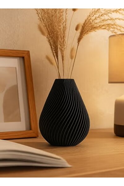 3D Brothers مزهرية حلزونية على شكل لمبة من بيكسي - حامل زهور زخرفي فريد