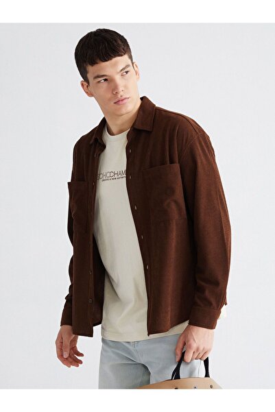 LC Waikiki XSIDE Regular Fit Uzun Kollu Kadife Erkek Gömlek