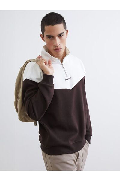 LC Waikiki XSIDE guler ridicat bloc de culoare Hanorac gros pentru bărbați tricou