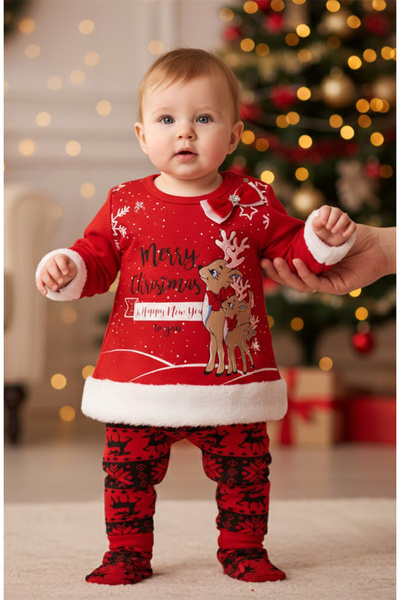 KAMİKAM بدلة عيد الميلاد للأولاد والبنات، زي سانتا كلوز، زي الأم، ملابس عيد ا...