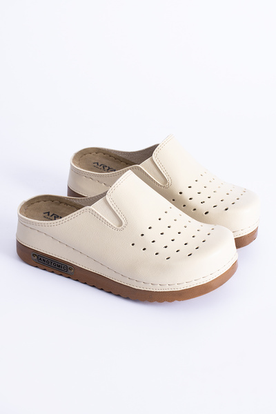 Polomia Comfort Women's Anatomical Closed-Front Adjustable Elastic Comfortable Flexible Pharmacy Nurse Daily Home Slippers