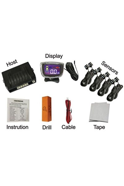 Aftermarket Front and Rear Parking Sensors with 8 Sensors and LCD Display S500-8