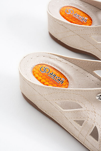 POLOMİA Jessica Women's Anatomical Heel Spur Closed Front Comfortable Casual Women's Daily Home Slippers