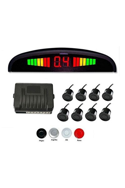 Aftermarket Front and rear parking sensors with 8 sensors and LED display S300-8