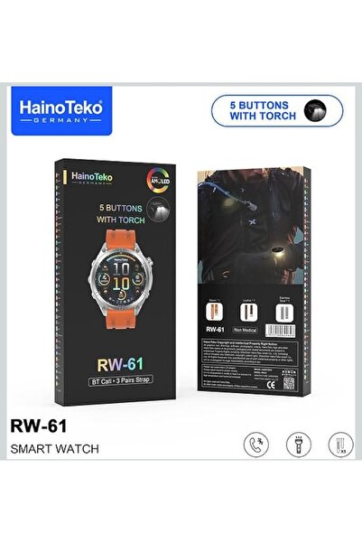 Zen Store Haino Teko RW 61 Round Smartwatch with 3 Pairs of Straps